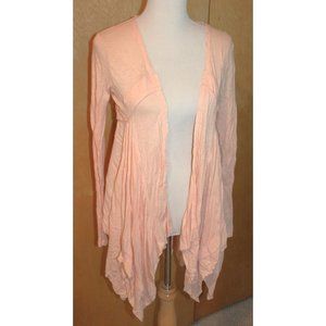 Free People FP Beach XS Peach open front duster cardigan asymmetric hem